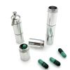 5pcs Keychain Pill Holder Capsule Shape Aluminum Pill Case Delicate Seal Medicine Organizer Box Keychain Pills Bottle Waterproof Container Medicine Box(2 grids) view 4