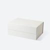 Geoto 9.25"X6.7"X3.93" A5 Deep Size Magnetic Closure Collapsible White Black Magnet Gift Packaging Boxes 1 Pack(Off White) view 1