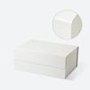 Geoto 9.25"X6.7"X3.93" A5 Deep Size Magnetic Closure Collapsible White Black Magnet Gift Packaging Boxes 1 Pack(Off White) view 2