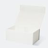 Geoto 9.25"X6.7"X3.93" A5 Deep Size Magnetic Closure Collapsible White Black Magnet Gift Packaging Boxes 1 Pack(Off White) view 3