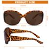 YUKANG Bifocal Reading Sunglasses Womens, Oversized Square Sun Readers Outdoor Reading Glasses UV400 Protection/Anti Glare Tortoise 1.0 view 2