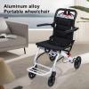 Foldable Wheelchairs for Adults,18lbs Lightweight Transport Wheelchair, Easy to Travel, Portable Travel Wheelchair for Seniors, Wheel Chair with Flip-up Armrest [US Fast Arrival] White view 2