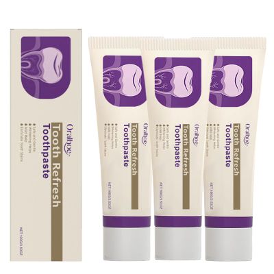 Activated edathamil Toothpaste, Tooth Refresh Toothpaste, Natural Oral Care & Enamel Repair,Fresh Breath Whitening,Helps Remove Coffee, Tea & Wine Stains, Fresh Minty Gel for Men and Women (3)