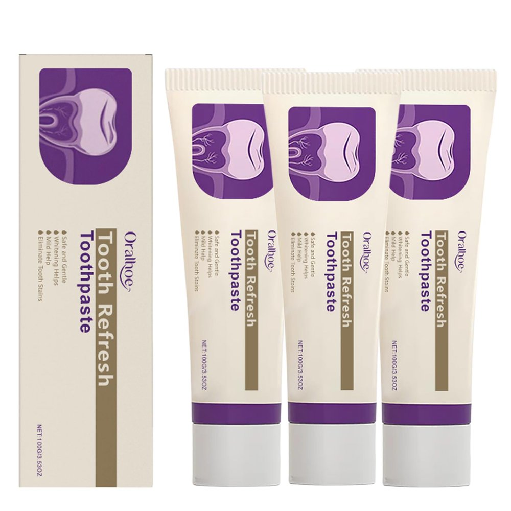 Activated edathamil Toothpaste, Tooth Refresh Toothpaste, Natural Oral Care & Enamel Repair,Fresh Breath Whitening,Helps Remove Coffee, Tea & Wine Stains, Fresh Minty Gel for Men and Women (3)