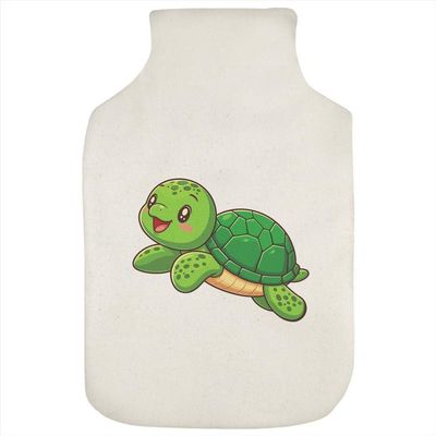 Azeeda 'Cute Turtle Swimming' Hot Water Bottle Cover (HW00045396)