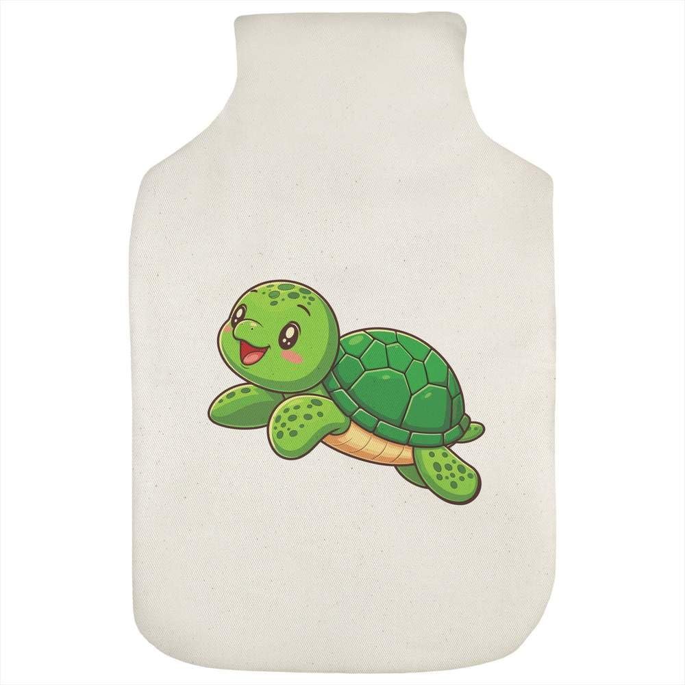 Azeeda 'Cute Turtle Swimming' Hot Water Bottle Cover (HW00045396)
