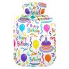 Happy Birthday Ribbon Colorful Cute hot Water Bottle with Soft Cover, 2L hotwater Bag for Menstrual Cramps, Sore Muscle, Bolsa para clicos menstruales view 1
