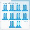 10 Pcs Waterproof Kinesthetic Tape for Knee Support, Athletic Blue Precut Tape, 8.7 X 9.8 in view 3