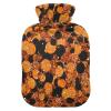 Orange Black Fake Glitter hot Water Bottle with Soft Cover, 2L hotwater Bag for Hot and Cold Therapies, Menstrual Cramps, compresas calientes para el vientre view 1