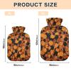 Orange Black Fake Glitter hot Water Bottle with Soft Cover, 2L hotwater Bag for Hot and Cold Therapies, Menstrual Cramps, compresas calientes para el vientre view 3