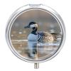 Pill Box 3 Compartment Metal Medicine Pill Organizer Wild Goose by The Bridge Pill Case for Purse Or Pocket Cute Mini Portable Pill Holder Travel Pill Container to Hold Supplements, Vitamins, Fish Oil view 1