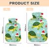 Merry Christmas Turtle Green hot Waterbottle with Soft Cover, 2L Water Bottle Bag for Tummy Warmer, Hot and Cold Therapies, Bolsa para clicos menstruales view 3