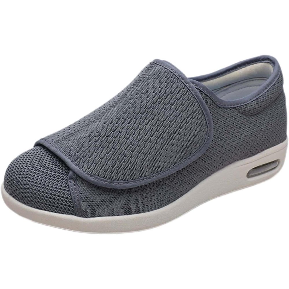 Lightweight Diabetic Shoes for Elderly, Adjustable Closure Walking Sneakers, Wide Width Edema Footwear, Breathable Comfort Shoes for Swollen Feet and Foot Care