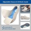 Lightweight Diabetic Shoes for Elderly, Adjustable Closure Walking Sneakers, Wide Width Edema Footwear, Breathable Comfort Shoes for Swollen Feet and Foot Care view 4