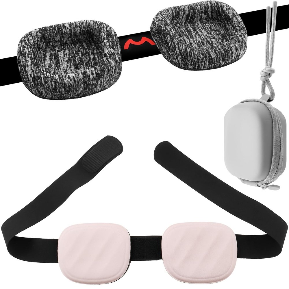 3D Light Blocking Blindfold, Comfortable Adjustable Blackout Eye Cover Pressure-Free & 100% Blockout for Nap Shift Work (B)