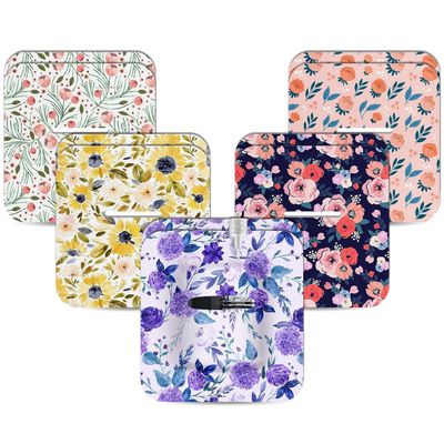 10 Pack Tandem Mobi Pump Patches, Amolyfe Pocket Sleeve for Tandem Mobi Insulin Pump, Waterproof & Hypoallergenic On-Body Adhesive Holder Patch Cover, 10+ Days Long Wear, Purple Flower