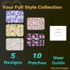 10 Pack Tandem Mobi Pump Patches, Amolyfe Pocket Sleeve for Tandem Mobi Insulin Pump, Waterproof & Hypoallergenic On-Body Adhesive Holder Patch Cover, 10+ Days Long Wear, Purple Flower view 2