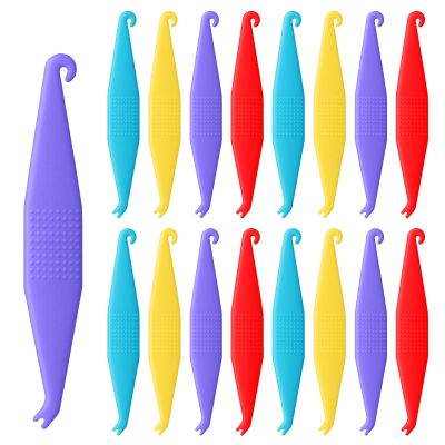 100PCS Elastic Braces Rubber Band Tool Colorful Orthodontic Rubber Bands Placers for Brace, Disposable Plastic Dental Elastics Placer