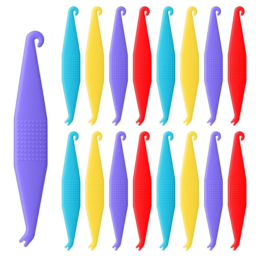 100PCS Elastic Braces Rubber Band Tool Colorful Orthodontic Rubber Bands Placers for Brace, Disposable Plastic Dental Elastics Placer