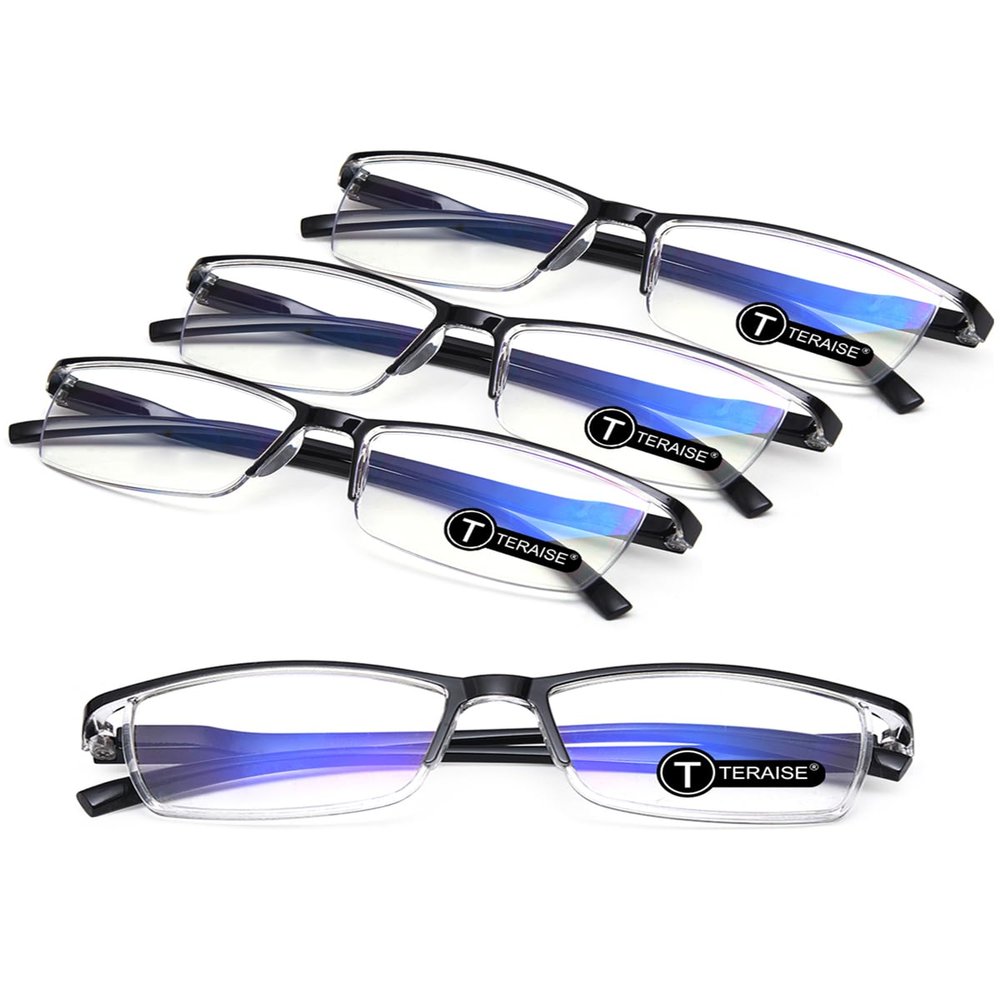 TERAISE Fashion Anti-blue light Reading Glasses Men Women Computer Reader(1.25X)