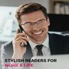 TERAISE Fashion Anti-blue light Reading Glasses Men Women Computer Reader(1.25X) view 3