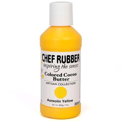 Chef Rubber Cocoa Butter, Artisan Collection - Aureolin Yellow 7 Ounce