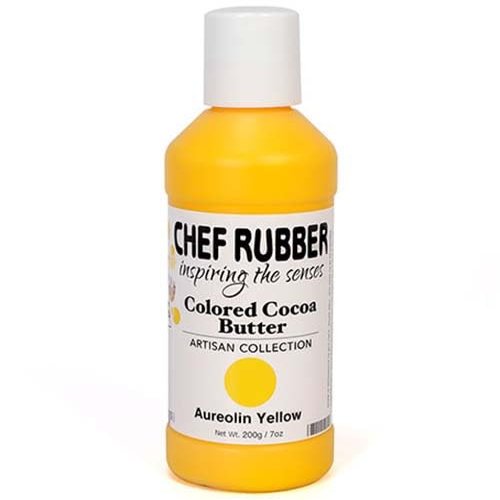 Chef Rubber Cocoa Butter, Artisan Collection - Aureolin Yellow 7 Ounce
