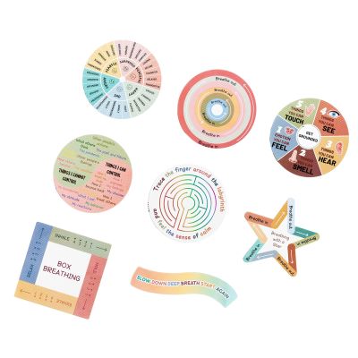 8/9 Pcs Anxieties Sensory Sticker Textured Calm Calming Stickers Stress Relief Stickers for Laptop Sensory Textured Calm for Office School