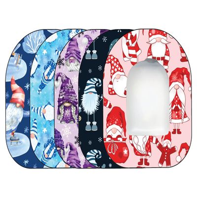 Glucomart Adhesive Patches for Omnipod Waterproof, Hypoallergenic CGM Tape for Omnipod 5 & Dash, Pre-Cut Overlay, Premium Overpatches for Christmas and Thanksgiving (5 Count) (Christmas Gnome)