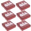Hobby Lobby Merry Christmas Tree Red Foil Gift Card Holders, 4 x 4 Inch, Red & White, Set of 6 view 3