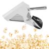 Fdit French Fry Bagger, Stainless Steel Popcorn Scoop with Single Handle Quick Fill Tool for Bagger French Fries Snacks Desserts Ice Dry Goods view 3