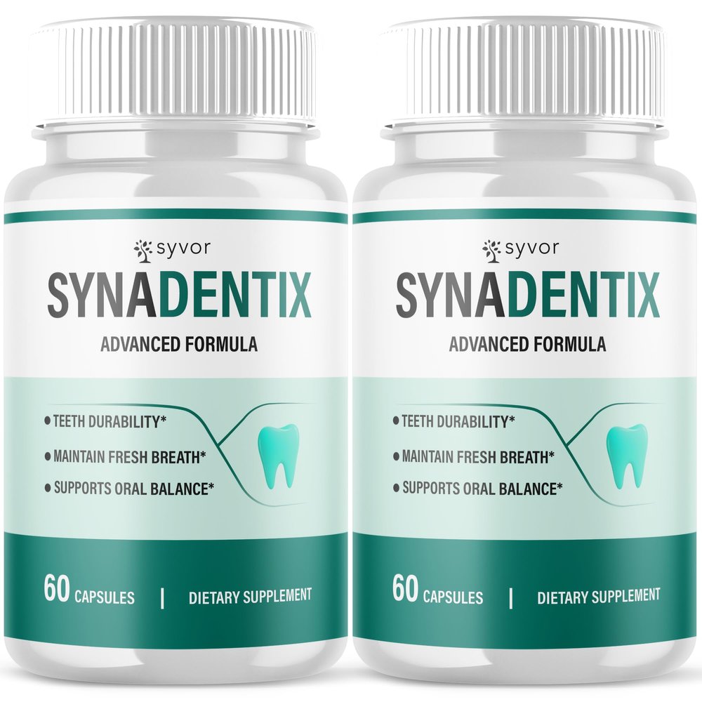 (2 Pack) SynaDentix Capsules, Official SynaDentix Supplement Pills with All Natural Ingredients, SynaDentix Advanced Health & Wellness Support Fresh Breath Probiotics for Women & Men (120 Capsules)