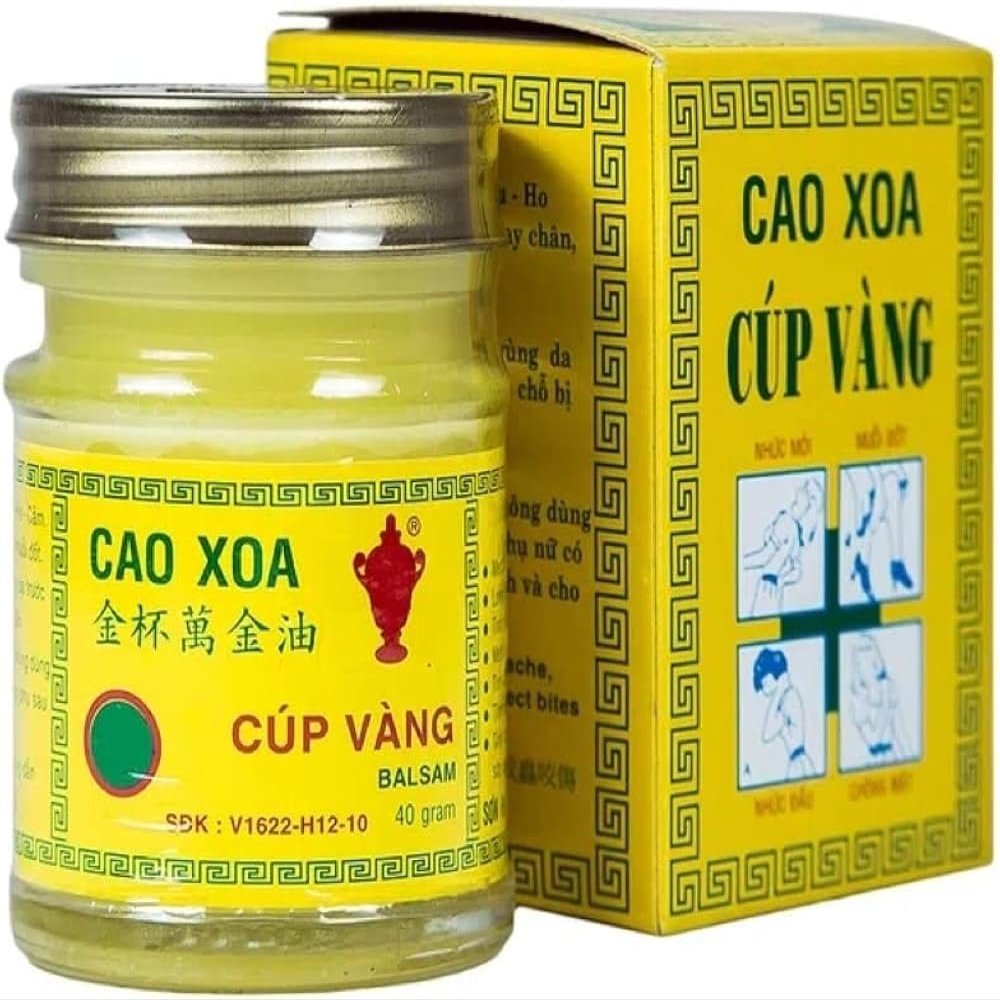 02 Bottle (40 Gram) - Cao Xoa Cup Vang - Golden Star Balm