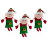 Hobby Lobby Christmas Holiday Gift Card Holders, Santa and Elf Style Plush Fabric Decorative Bags, 9 x 6.5 Inch, Red Green Gold Black, Set of 3 (Elf) view 1