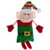 Hobby Lobby Christmas Holiday Gift Card Holders, Santa and Elf Style Plush Fabric Decorative Bags, 9 x 6.5 Inch, Red Green Gold Black, Set of 3 (Elf) view 2