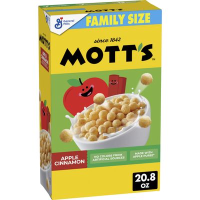 Mott's Apple Cinnamon Cereal, Made with Apple Puree, Whole Grain, Family Size, 20.8 oz