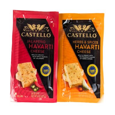 Jalapeo and Herbs & Spices Havarti 7oz (Pack of 2)
