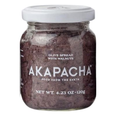 Akapacha Olive Spread with Walnuts (4.2oz) Vegan Chilean Spread Mediterranean Dip for Sandwiches, Pasta, Salads & Charcuterie Boards Small-Batch Atacama Desert