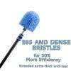 2 Pack Screw on Webster Cobweb Duster Head for Pole,Spider Web Remover Brush, Cobweb Duster Head Attachment,Fits Standard 3/4 inch Threaded Poles(Big, Blue) view 3