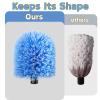 2 Pack Screw on Webster Cobweb Duster Head for Pole,Spider Web Remover Brush, Cobweb Duster Head Attachment,Fits Standard 3/4 inch Threaded Poles(Big, Blue) view 4