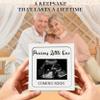 Ivory White Wooden Pregnancy Announcement, Someone Wants to Say Hello, Ultrasound Photo Frame Keepsake Box, Baby Birth Announcement, Surprise Sign For Grandparents & Loved Ones Pregnancy Reveal Gift view 3