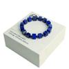 Dare to Mystic Lapis Lazuli Cube-Cut Healing Crystal Bracelet, Wisdom Clarity and Self-Expression Energy Jewelry, Unique Geometric Style Gift for Men and Women view 2