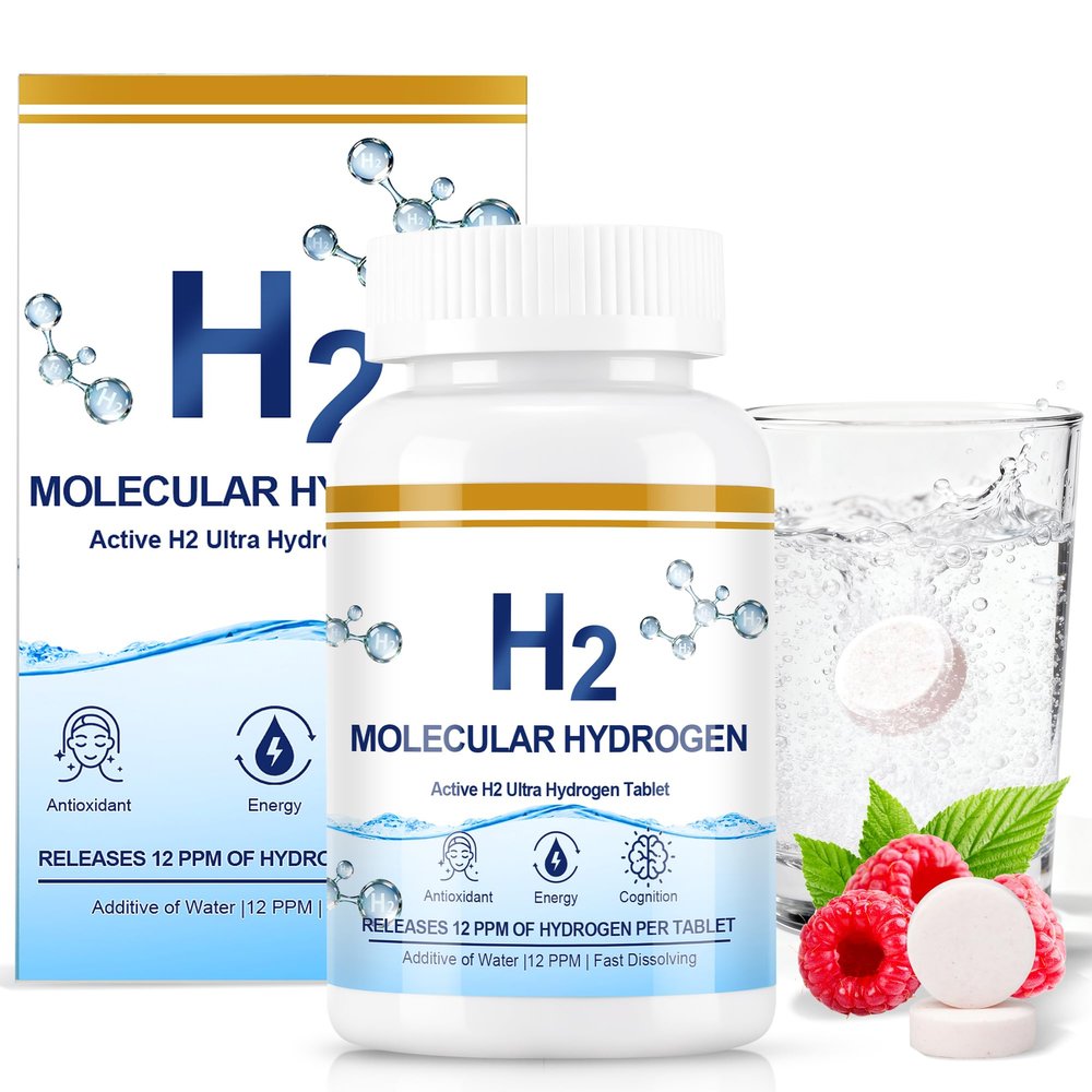 Crobirware Molecular Hydrogen Tablets (12 PPM) - 120 Count High Potency Hydrogen Tablets for Drinking Water with Magnesium - Fast Dissolving H2 Tablet for Energy, Focus & Anti-Aging