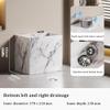 Commercial Floor Mop Sink, Freestanding Slop Basin with Rotate Drain Button, Ceramic Art Design, Rock Slabs Style, Gray, 19.6x12.9x16.5in - Ideal for Efficient Cleaning view 2