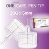ONE-CARE Pen Tips 31G x 5 mm (3/16) Ultra-Thin Comfort Design, Thin-Wall Flow Technology, Universal-Fit Connection, 100 Count Box view 3
