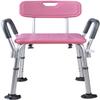 Height Adjustable Shower Chair with Arms and Back - Non-Slip Safety Stool for Elderly, Seniors, and Disabled, Supports Up to 150KG, Ideal Shower Aid view 1