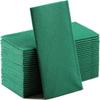 100PCS Long Linen-Feel Dinner Paper Napkins,30 * 43cm Disposable Napkins,Soft Table Absorbent Napkins for Party Wedding Dinner(Green) view 1