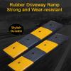 Rubber Ramp, Protector, Curb Ramps Anti-Slip Portable Rise Height Threshold with Stable Honeycomb Structure view 2