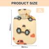 Rainbow Monsters Truck Car hot Bottle Water Bag with Soft Cover, 2L Warm Compress for Period Cramps, Period Cramps, Period Cramps view 3