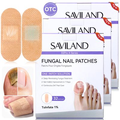 SAVILAND Extra Strength Fungal Nail Patches FSA-HSA: 96 Patch 8H Overnight Repair 1% Tolnaftate Toenail Treatment Nighttime Nail Renewal Restores Damaged Nails Discolored Thick Yellow